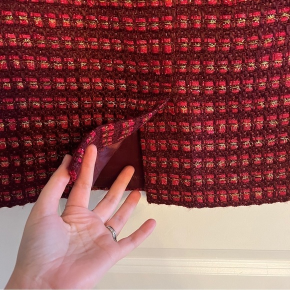 Tory Burch Red Patterned Skirt - Picture 6 of 10
